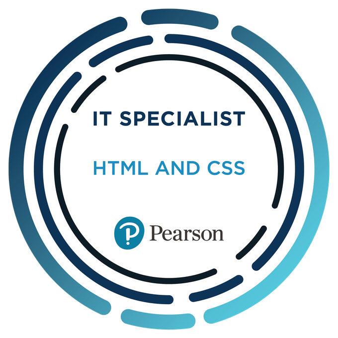 The IT Specialist - HTML and CSS badge