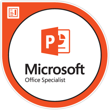 The Microsoft Office Specialist: PowerPoint Associate badge