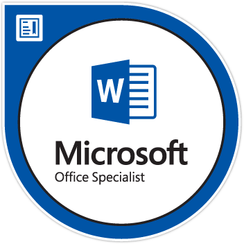 The Microsoft Office Specialist: Word Associate badge